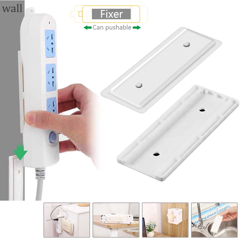 Настенный держатель для телефона гнезда бесшовные паста перфорация разъем полка