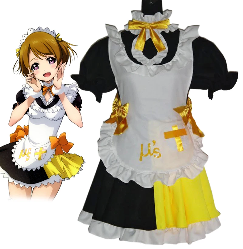 

Love Live! Костюм косплея ханайо Коидзуми из мультфильма «Cos», одежда для сражений и песен, костюм для косплея горничной на Хэллоуин