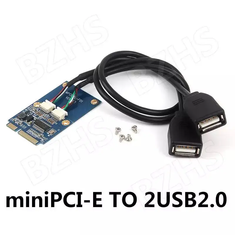 Mini PCIe PCI E к USB адаптеру mpcie в 5 Pin 2 порта двойной USB2.0 конвертер карта C26|pci-e to usb|pci-e toto