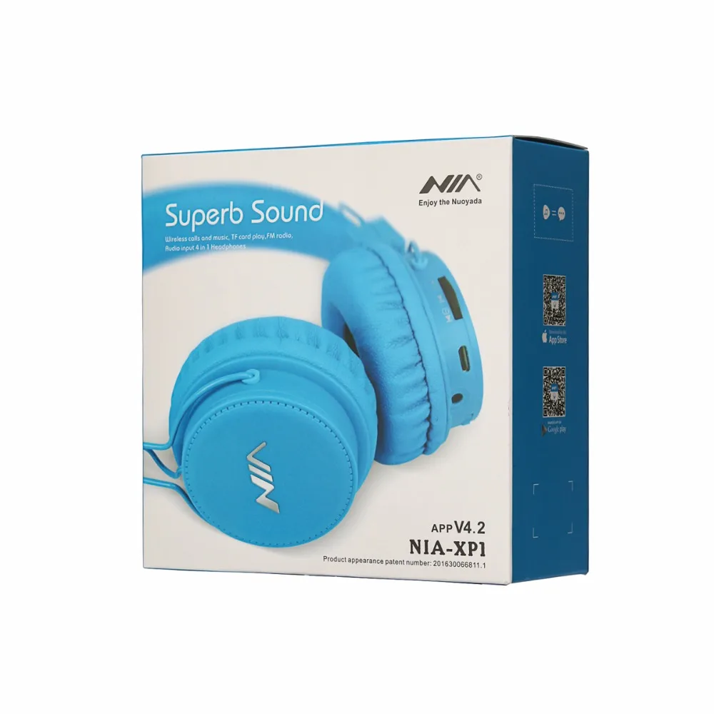 NIA XP1 Original Stereo Bluetooth Headphones Support APP Wireless Foldable Sport Headphone with Microphone Free Shipping | Электроника