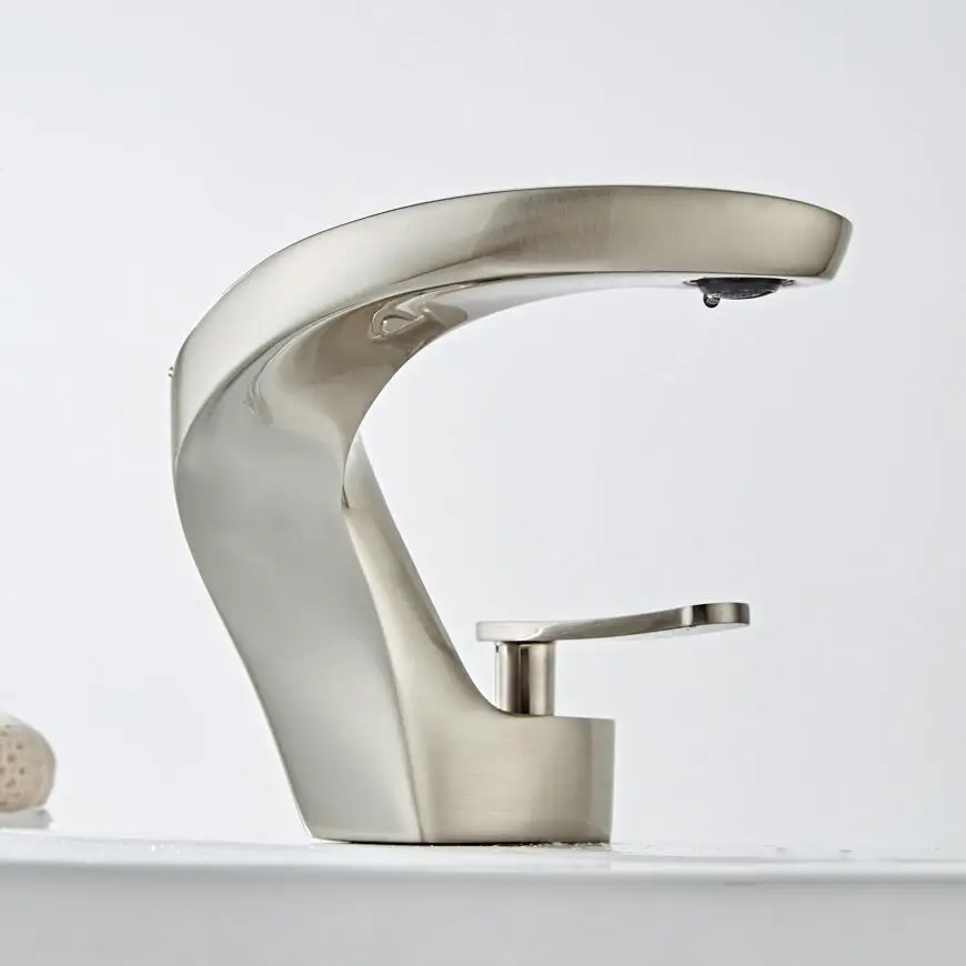 Смеситель для ванной BAKALA однорычажный кран из черного никеля водопад горячей и