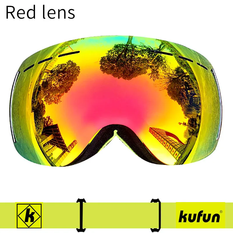 Orange yellow Брендовые лыжные очки двухслойные UV400 Анти-туман большой Лыжная маска очки на лыжах мужские и женские зимние очки для катания на сноуборде Горнолыжные очки сноуборд доска лыжные очки сноуборд доска маска для сноуборд - Цвет: Orange yellow