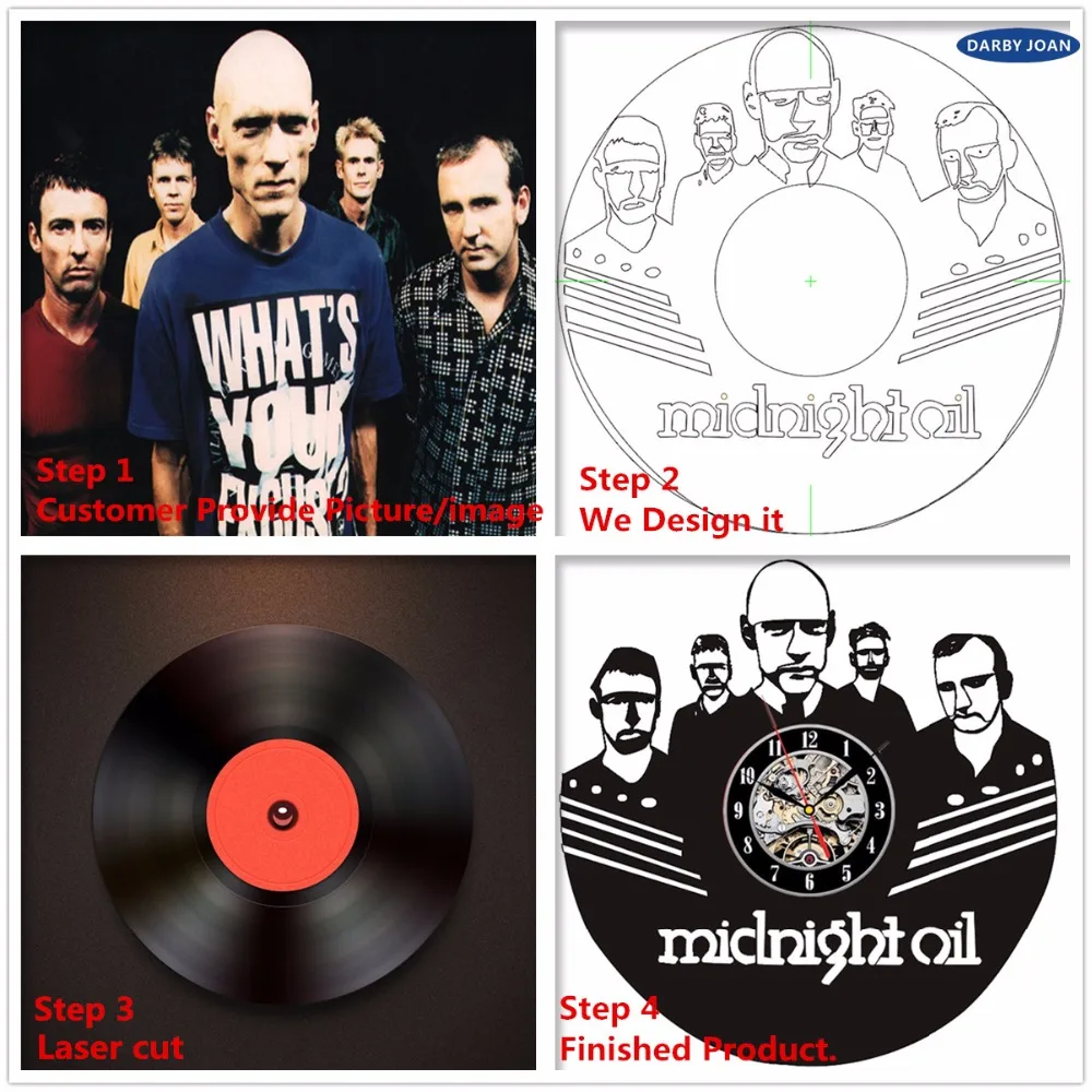 Настенные часы DJ/уникальный подарок на заказ виниловые с персонализированными
