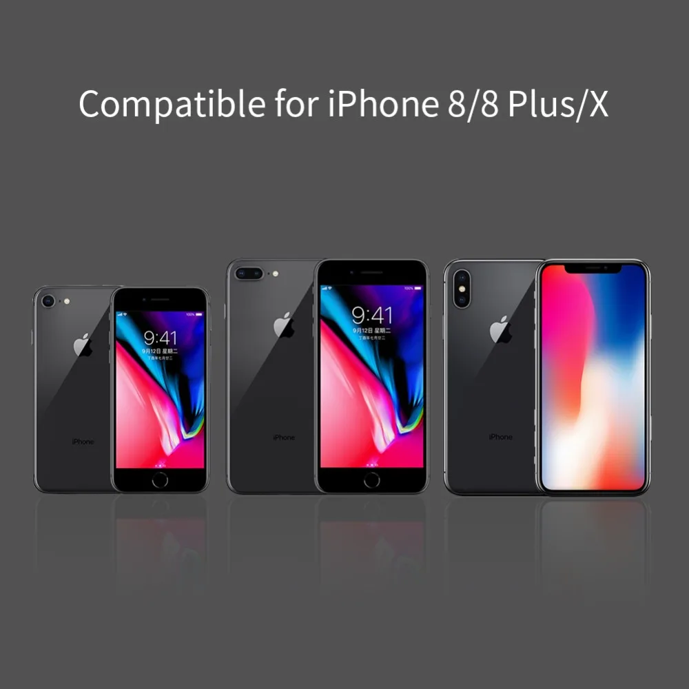 Nilkin 10 Вт QI Быстрое беспроводное зарядное устройство для iPhone X 8 Plus Nillkin Магнитный Автомобильный Держатель зарядного устройства крепление для samsung Note 8 S9 S8