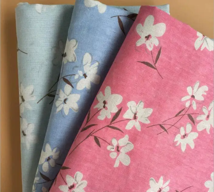 150 см X 50 хлопчатобумажная льняная ткань с принтом по метру швейный домашний