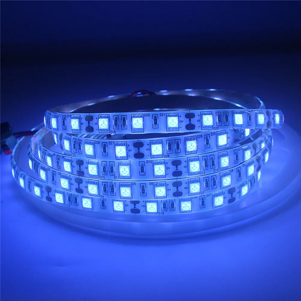 12V Черный PCB УФ светодиодный полосы светильник 5050 SMD водонепроницаемый ночная