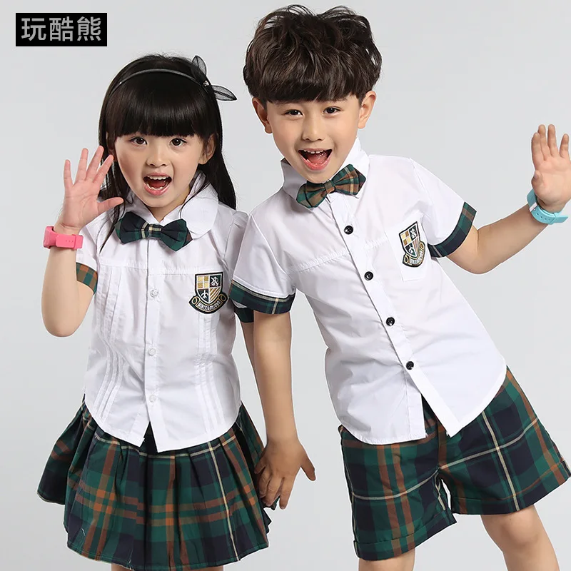 

Fashion boy girl chorus uniforms uniforms children clothing suit children white shirt delamination