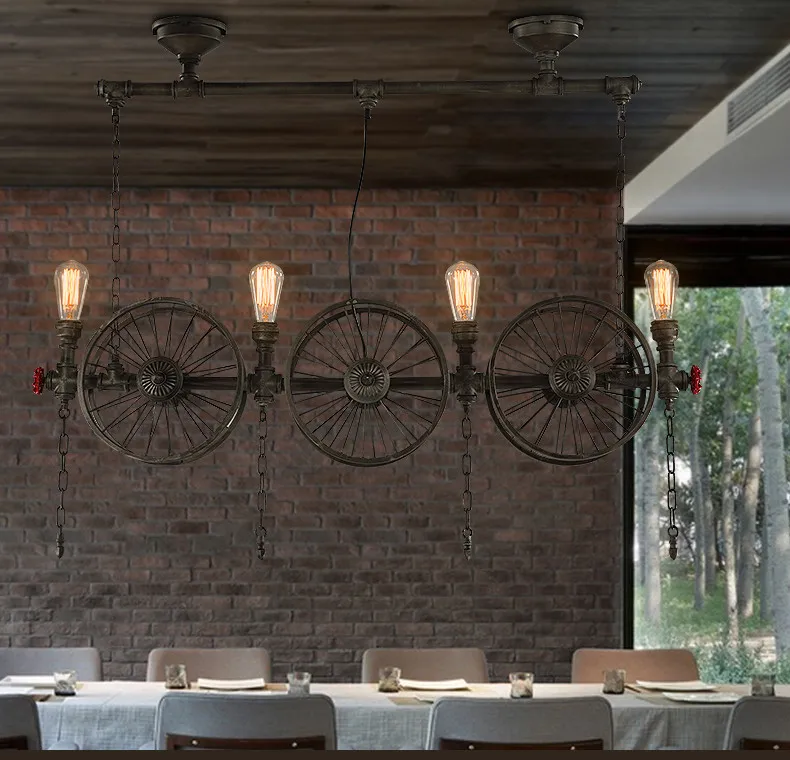 Водопроводные трубы подвесные светильники винтажные лампы творческая личность