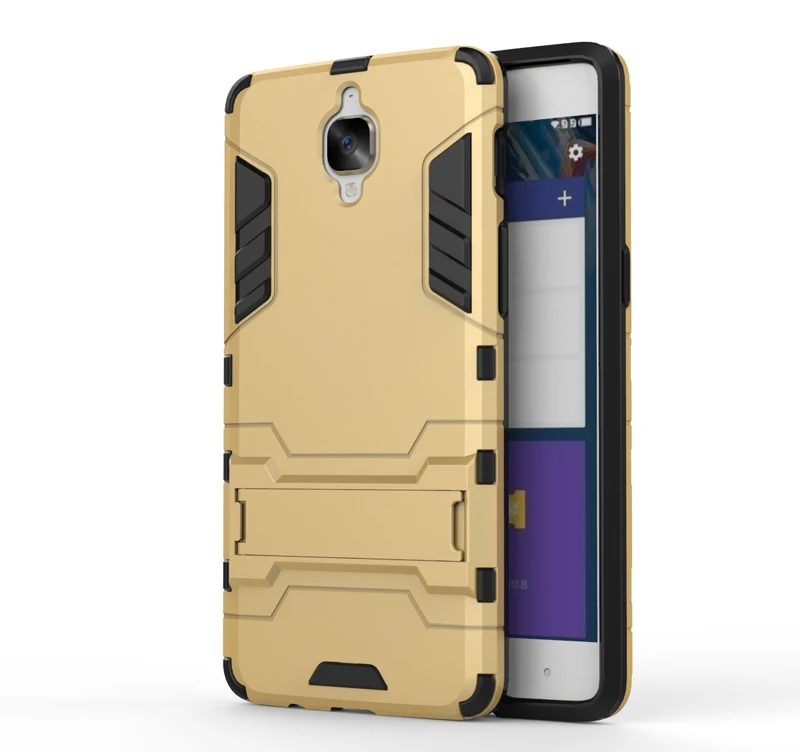 Rosefy 2 в 1 прочный бронированный Чехол для Oneplus 3 3 T жесткий ударостойкий чехол Armour чехол для Oneplus 3 T 3 с кронштейном Kickstand