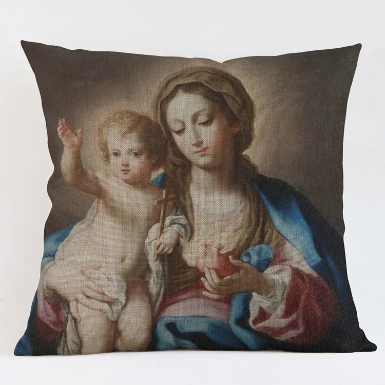 Наволочка в христианском стиле с изображением Бога Иисуса для дивана домашняя