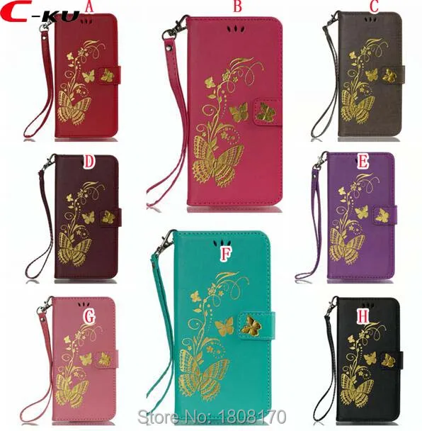 Кожаный чехол кошелек C ku Butterfly для Samsung Galaxy S9 Plus J2 Pro 2018 NOKIA 2 7 9 6 подставка 1