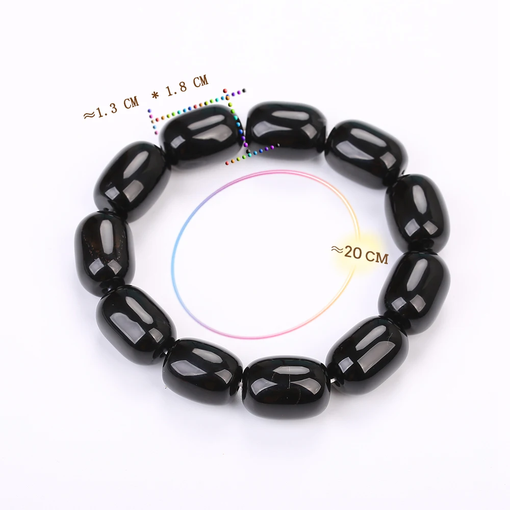 Браслет из крупного бисера натурального камня мужской тяжелый мотоциклетный