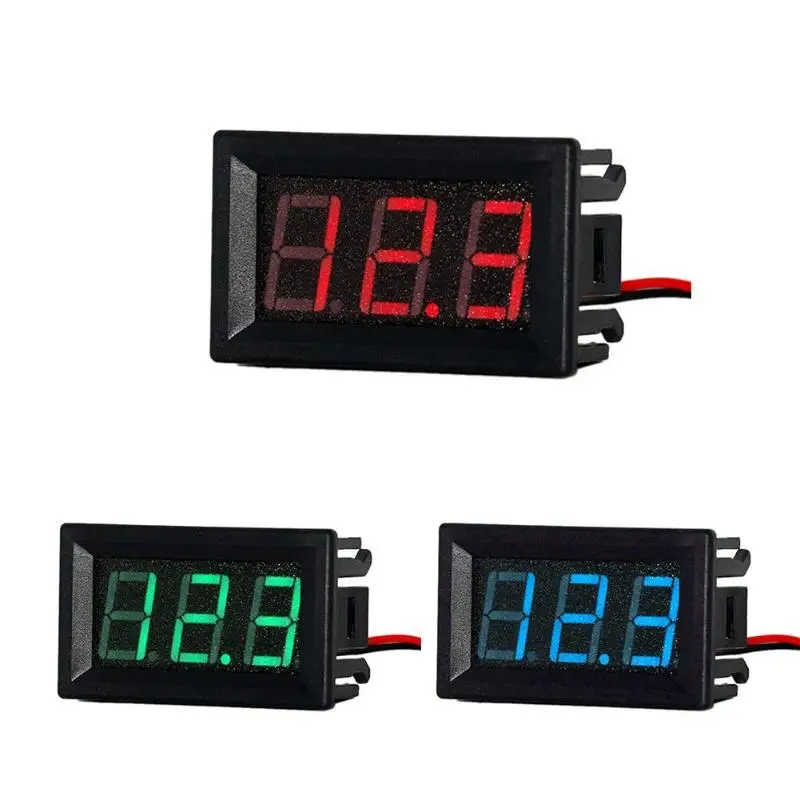 DC 2 5 V 30V Цифровой светодиодный мини вольтметр тестер проводной ЖК дисплей Дисплей