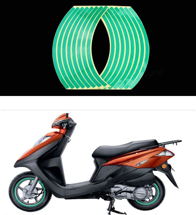 12 дюймов красочные светоотражающие наклейки полоса обода колеса Полоса