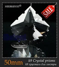 HIERKYST 1 шт. K9 стеклянные подвески-призмы с кристаллами люстры части люстры Радуга лампа освещение висят капли 50 мм "#1920