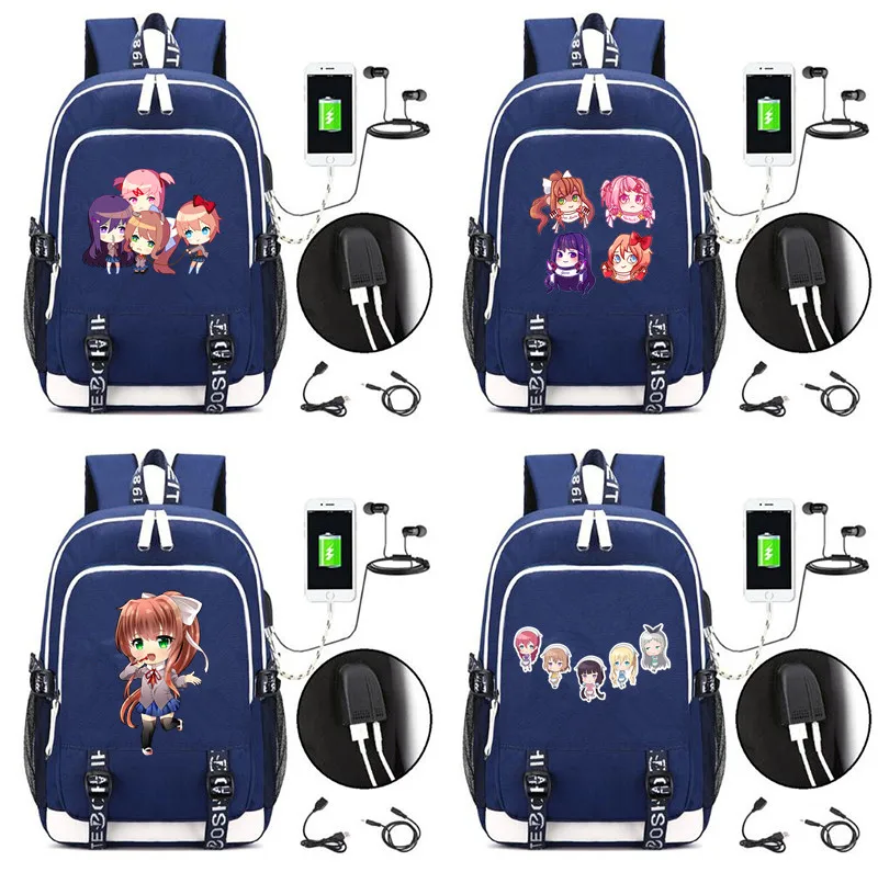 Новинка, Doki, Клубные рюкзаки monika, usb зарядка, для мужчин, wo, мужской рюкзак сумка через плечо, школьная сумка, дорожная сумка для ноутбука, рюкзак
