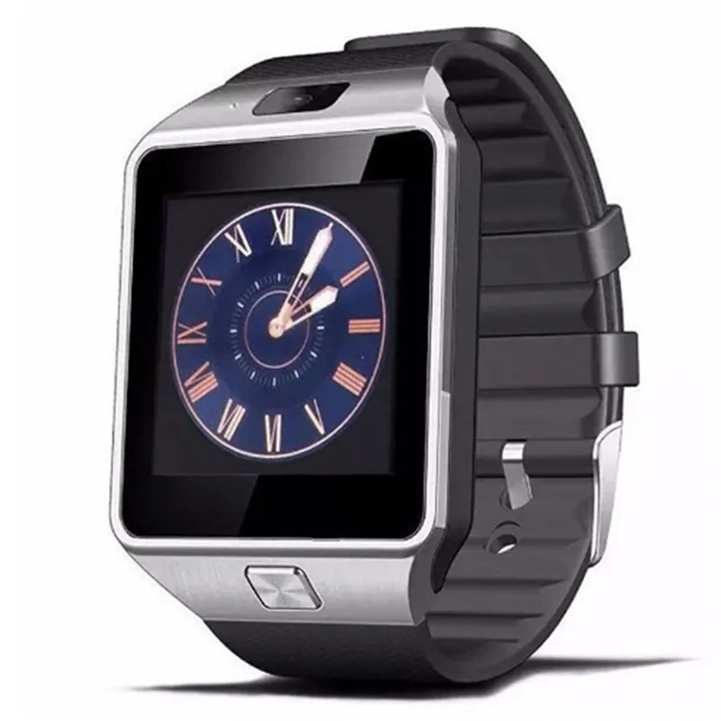 DZ09 сенсорный экран Bluetooth Смарт часы с камерой Bluetooth наручные часы для IOS Android телефон PK Smartwatch U8 Q18 M26 GT08 T8 - Цвет: Sliver with box