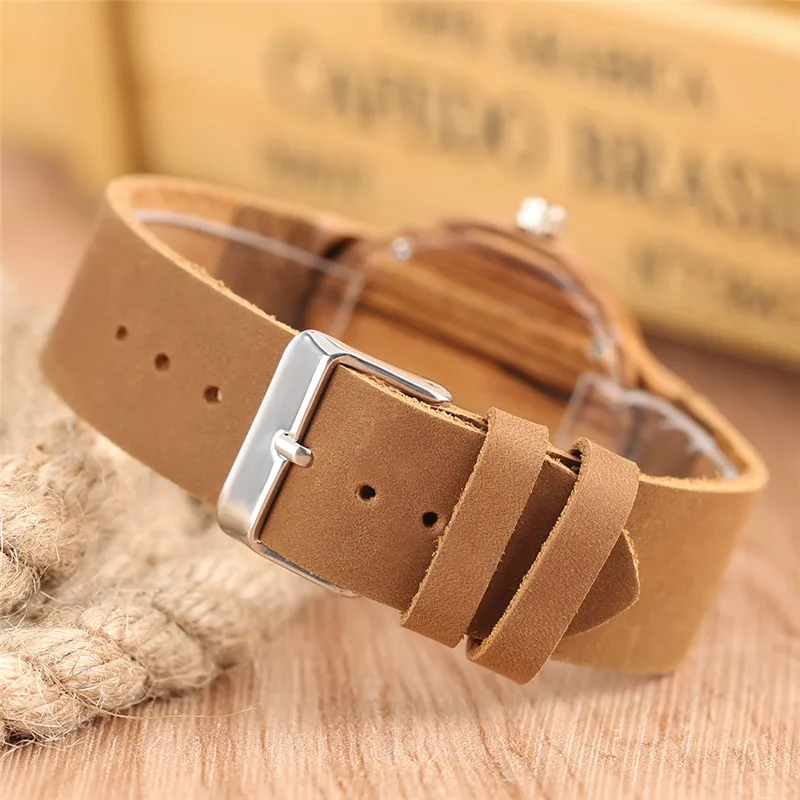 Творческий ромбовидные деревянные часы ручной работы из бамбука Женские