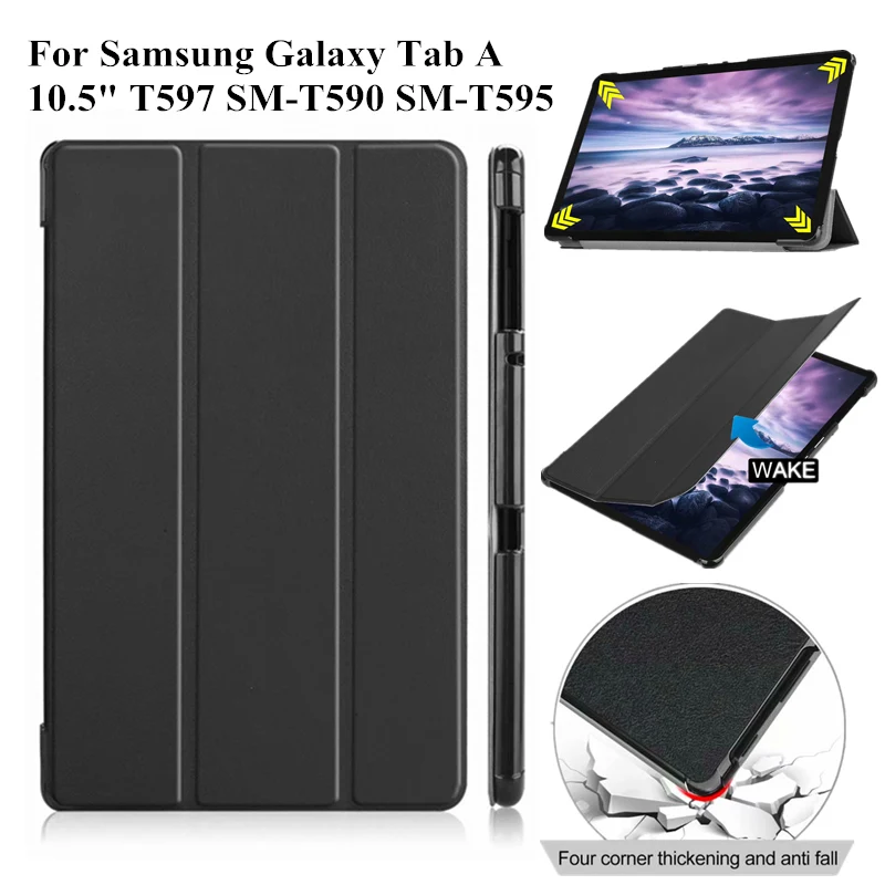 Тонкий чехол для Samsung Galaxy Tab A 10 5 Женский из искусственной кожи планшета T590 T597 T595 2018