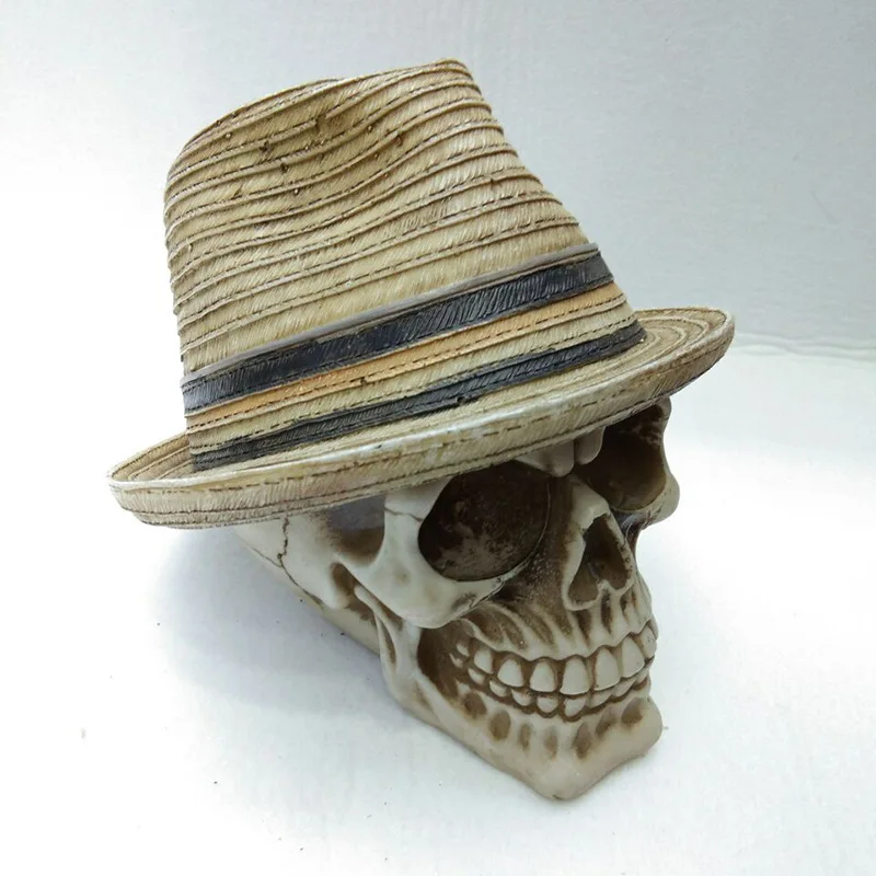 Resin Craft Skull Statues For Decoration Cool Ornaments Creative Sculpture Home Accessories | Дом и сад