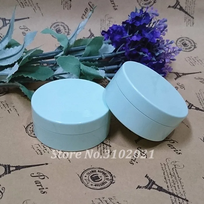 

Green Powder Case 8-10g Plastic Empty Loose Powder Compact Jar with Puff & Grid Sifter Cosmetic Container Box 10/20/40/50pcs/lot