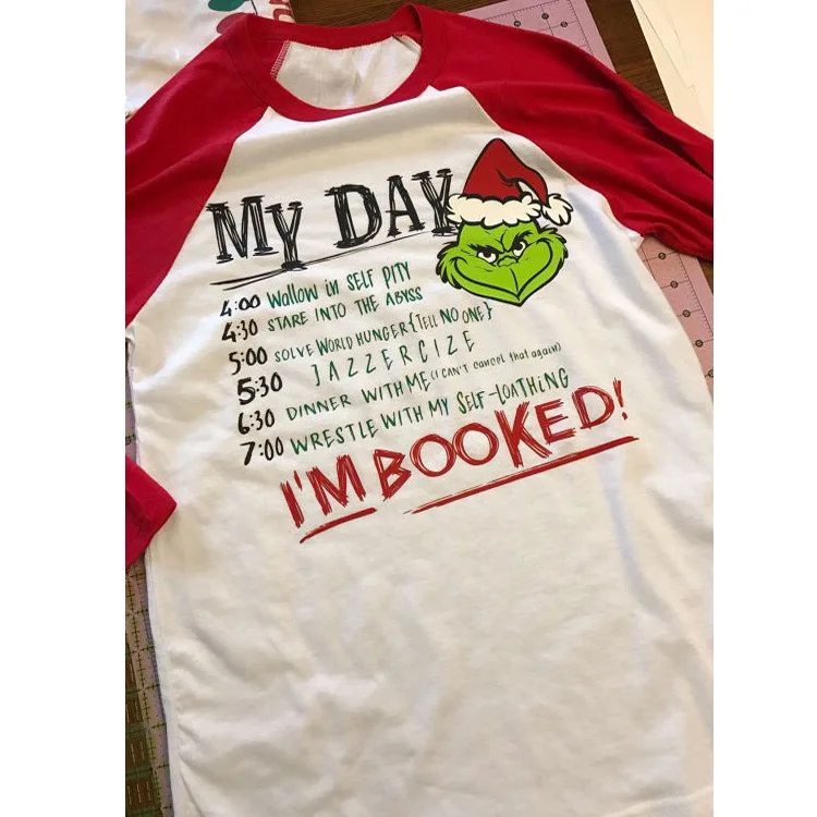 Рождественская футболка с надписью MY DAY милая забавная повседневная | Футболки -32918949982