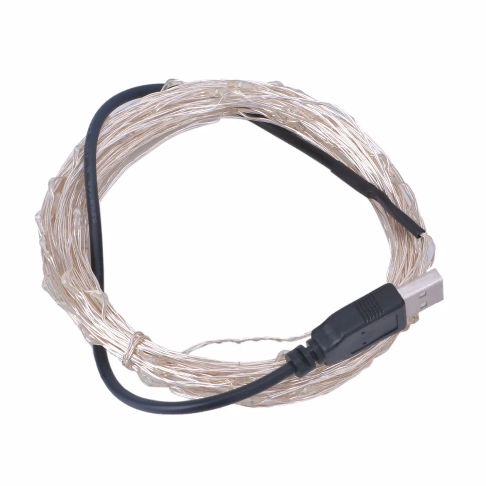 Гирлянда светодиодная с медным проводом 10 м 5 В USB|Осветительные гирлянды| |