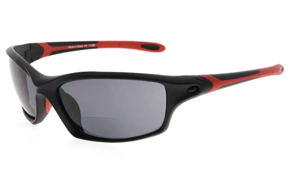 BlackRed SG903 Eyekepper TR90 рамка бифокальные спортивные солнцезащитные очки Бейсбол Бег Рыбалка Вождение Гольф Софтбол Пешие прогулки читатели - Цвет оправы: BlackRed