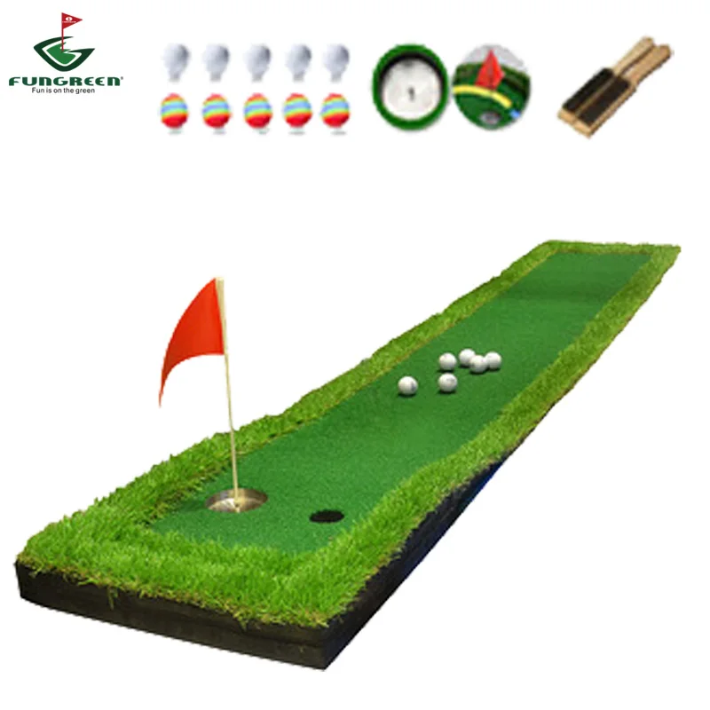 FUNGREEN 50x300CM Mini Golf Putting Green Indoor Outdoor Backyard Protable Golf Practice Putting Trainer Mat for Golfers