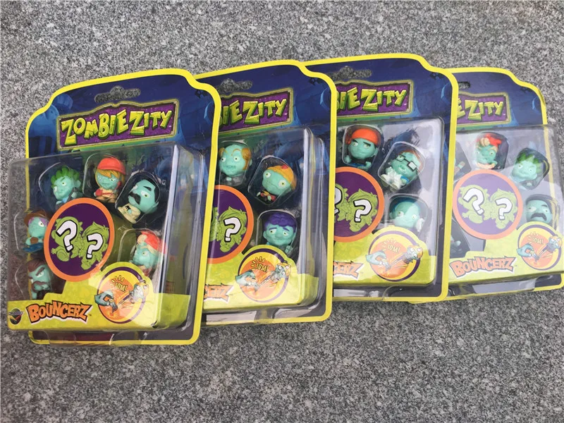 Мини фигурки Zombie Zity Bouncerz 6 + 2 специальное издание Набор игрушечных фигурок