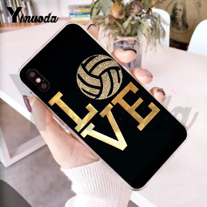 Yinuoda спортивный волейбол прозрачный чехол для телефона iPhone 8 7 6 6S Plus X 10 5 5S SE 5C XS XR