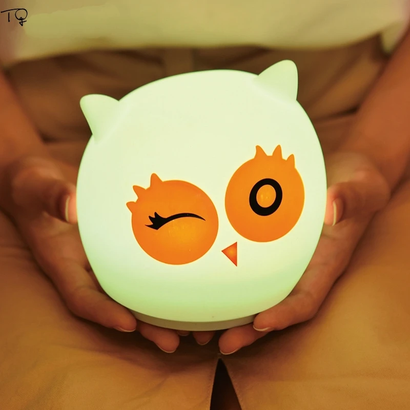 Ночник в виде животного силиконовый светодиодный прикроватный светильник с