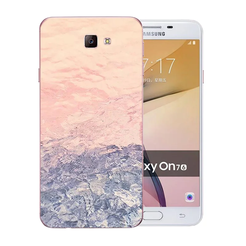 Мягкий ТПУ чехол для телефона Samsung Galaxy J7 Prime цвет камень шаблон Силиконовый On7 2016