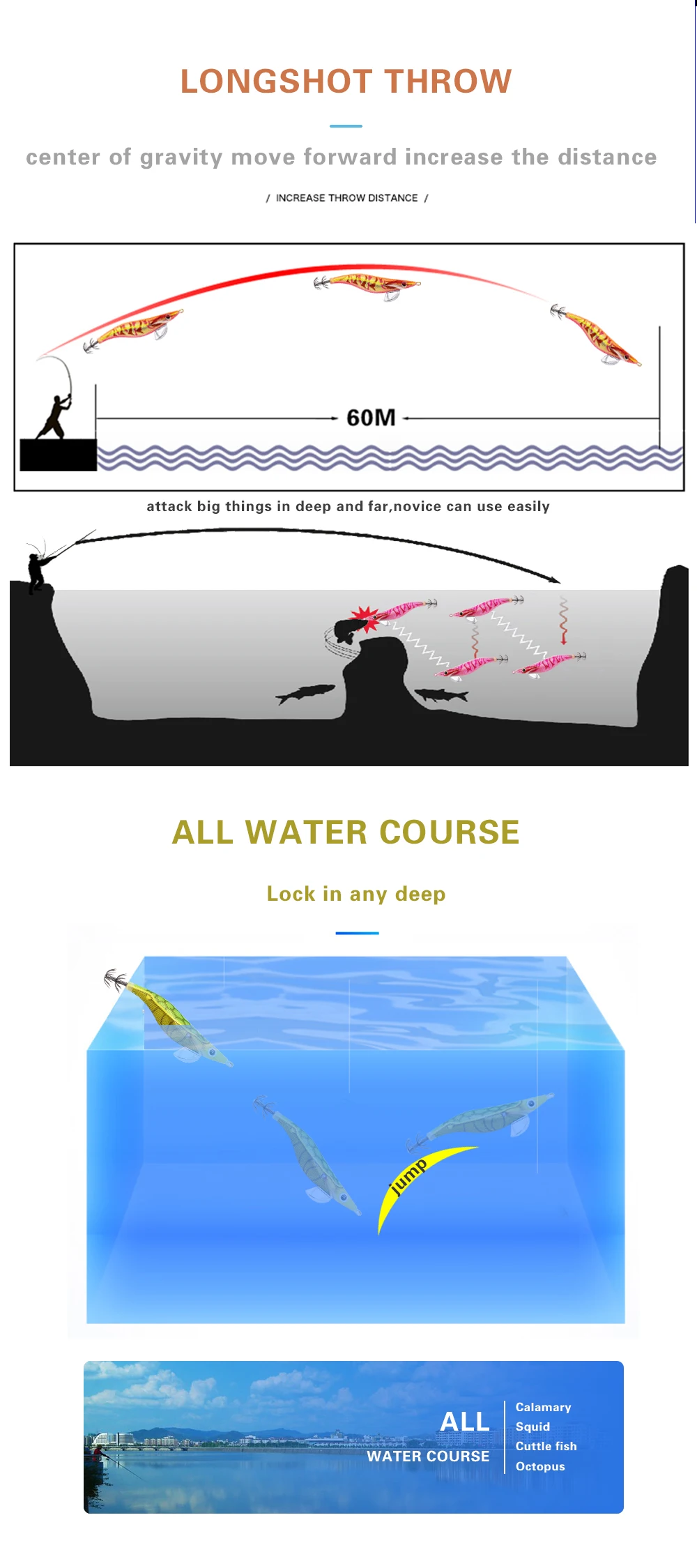 SW 1 пьезы ZS anzuelos de pesca de segnuelo duro camarones luminosos de calamar