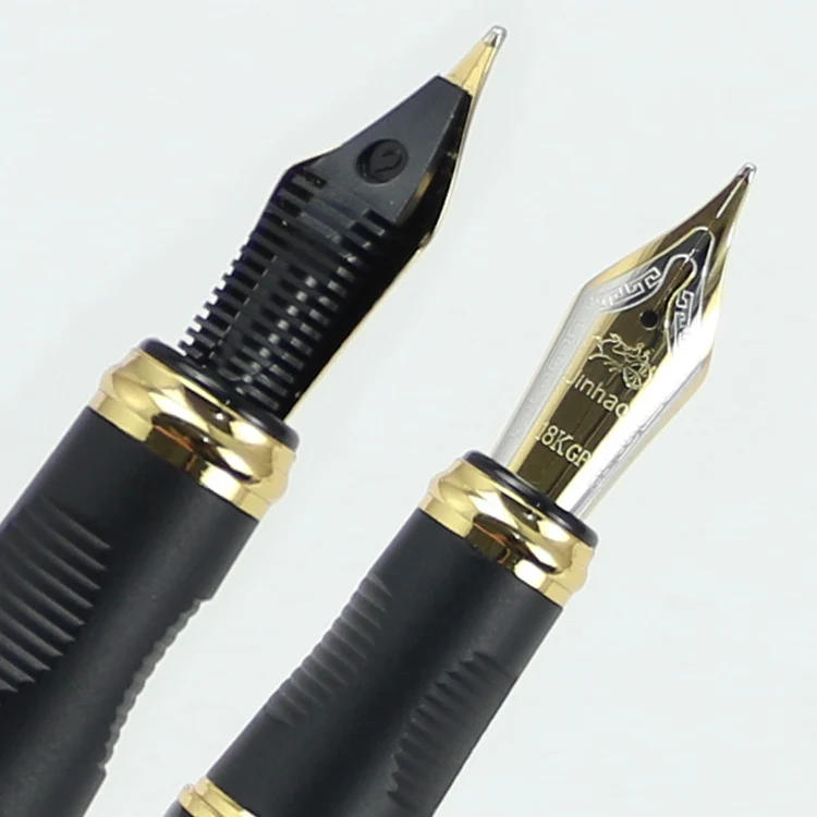 JINHAO X450 темно-зеленая и Золотая авторучка 18KGP 0 7 мм перо с широким основанием