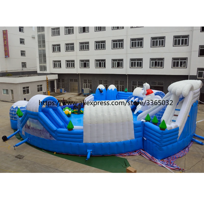 Коммерческий открытый гигантский надувной аквапарк надувная водная горка с