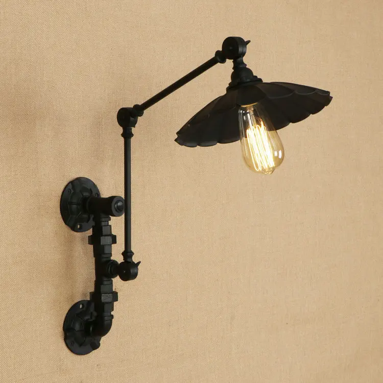 E27 Vintage Industrial Wall Lamp Loft Creative Swing Arm Sconce Balcony Stair Porch Restaurant Bar Bedroom Light Home | Лампы и