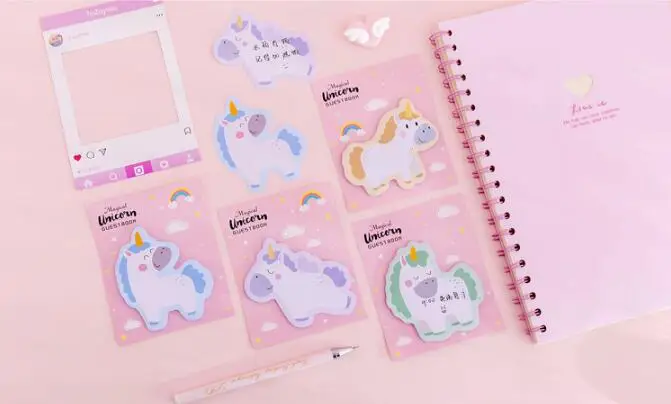 Милый Единорог липкий стикер для заметок Kawaii блокноты стикеры s закладки сообщение заметки офисные школьные принадлежности канцелярские товары