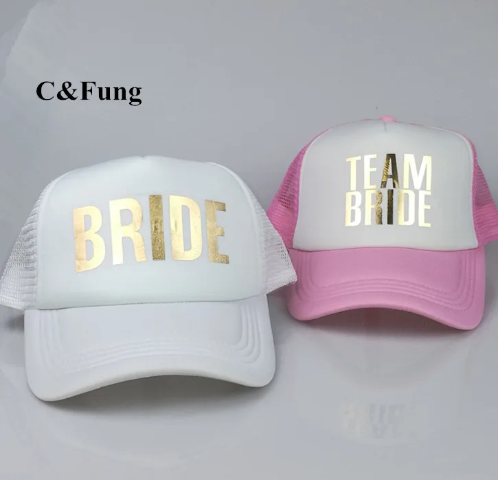 Бейсболка C & Fung для команды невесты с принтом золотые буквы головные уборы