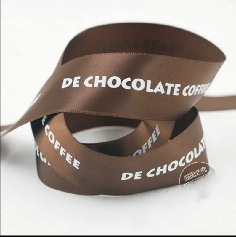 Высококачественная плоская атласная лента 100 ярдов с индивидуальным логотипом