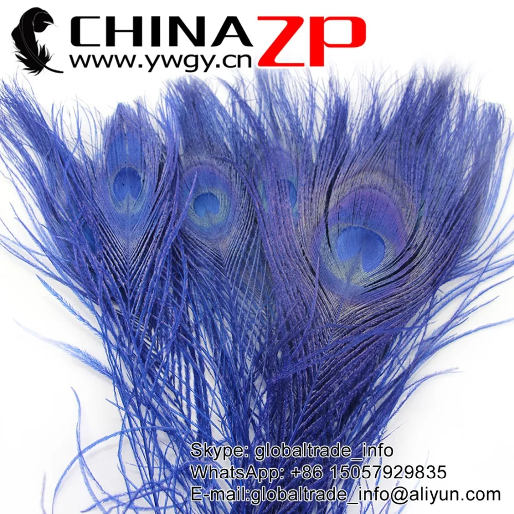 

CHINAZP завод www.ywgy.cn 500 шт./лот высокое качество окрашенные Королевский синий с большими глазами хвостовые перья павлина