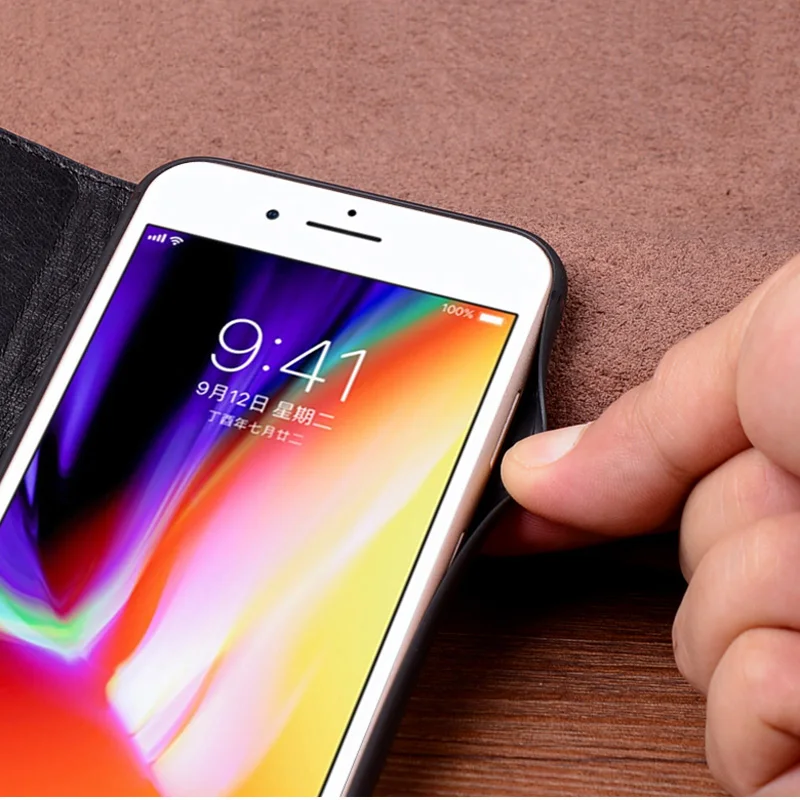 4 7 дюймовый новый супер роскошный чехол из натуральной кожи для iphone откидные