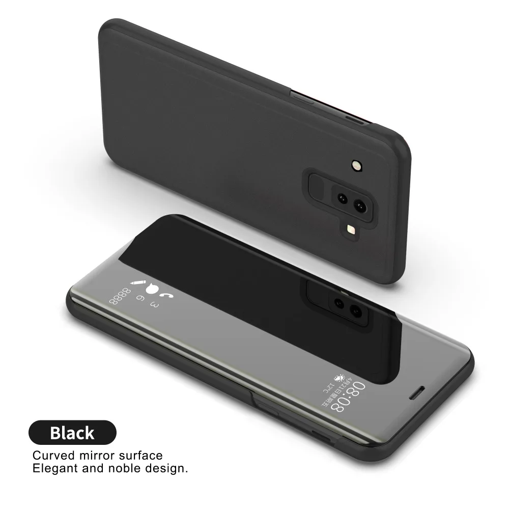 

Smart Flip Stand Mirror Case For Samsung Galaxy A9 Star Lite Case Clear View PU Leather Cover For Samsung A9 Star Case Cover