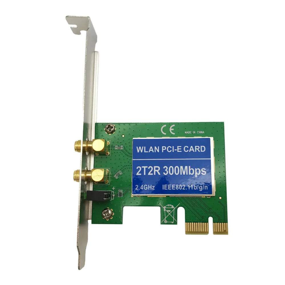 2 антенны PCI E 300 Мбит/с м 802.11b/g/n беспроводной WiFi адаптер карты для рабочего