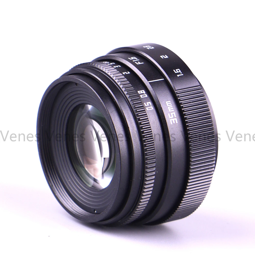 VENES мини-35mm f/1,6 APS-C ТВ объектив+ C Макро Кольцо адаптер для вспышки камеры адаптер объектива для камер Micro 4/3/для Pentax Q OM-DE-M10 II E-M5 IIE-M1 E-M5