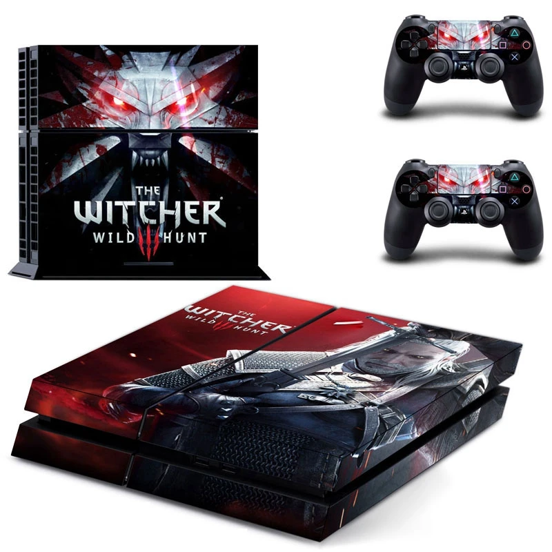 Новый Ведьмак 3 Дикая наклейка Охота наклейки кожи для Playstation 4 PS4 консоли и 2 шт