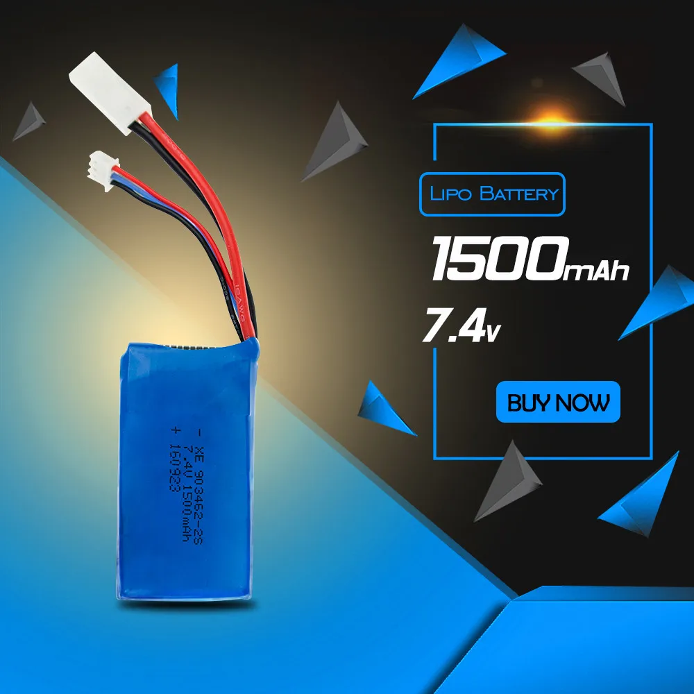 Аккумулятор Lipo 7 4 v 2s 1500mAh батареи для Feilun FT009 2 4G RC гоночная лодка запасные части