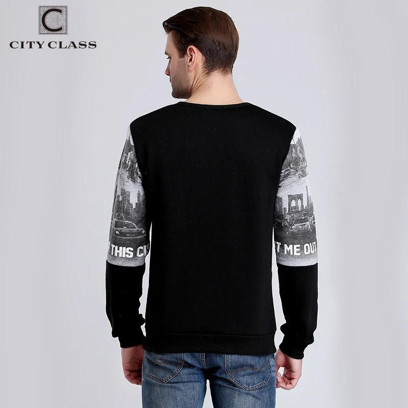 Мужские толстовки с принтом класса Город на осень и зиму брендовая одежда Harajuku в
