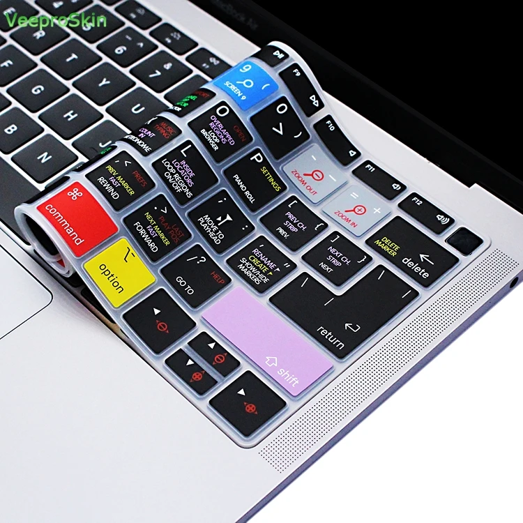 Logic Pro X Shortcuts A1932 Silicone Keyboard Cover Skin for Apple MacBook Newest Air 13" 2018 2019 | Компьютеры и офис