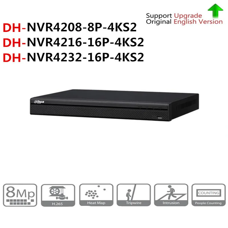

Сетевой видеорегистратор Dahua NVR4208-8P-4KS2 NVR4216-16P-4KS2 NVR4232-16P-4KS2 с PoE Порты и разъёмы 4K Разрешение H.265 для IP Камера безопасности Системы